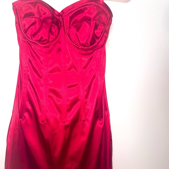 Dolce & Gabbana Red Satin Dress - Picture 4 of 4
